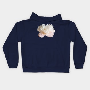 Pale Pink Peony Flower Kids Hoodie